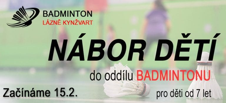 Nábor dětí do oddílu badmintonu