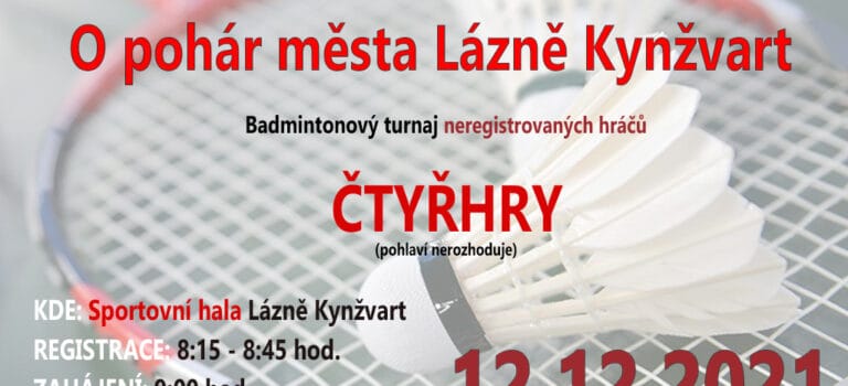 XII. ročník turnaje O pohár města Lázně Kynžvart – ZRUŠENO XII. ročník turnaje O pohár města Lázně Kynžvart – ZRUŠENO